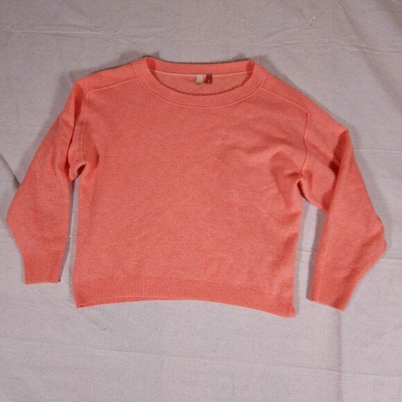 Pilcro 100% Cashmere Coral Salmon Sweater Womens XS Long Sleeve Soft Luxury - Picture 12 of 14